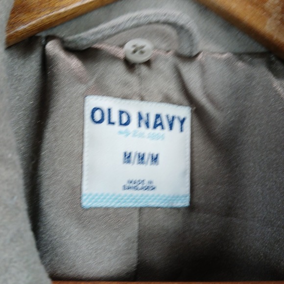 Old Navy Pea Coat Women Medium Beige Wool Double Breasted Button Front Outerwear - Picture 4 of 9